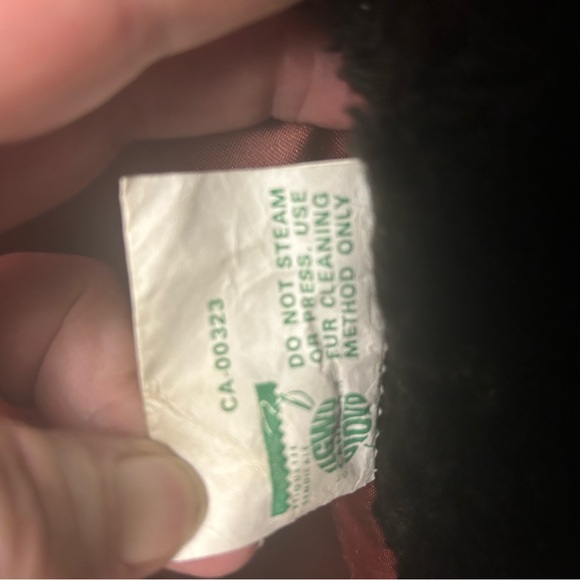 STERLING STALL CANADA Vintage MOB WIFE  Chocolate Double Breasted Faux Fur S 12 - Picture 9 of 12